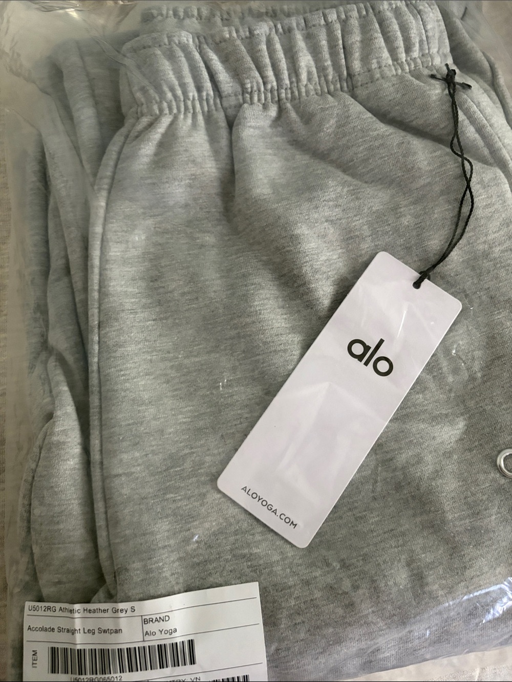 ALO Yoga Light Gray Sweat Joggers small - Picture 3 of 4